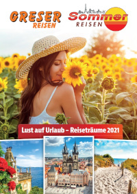 Titelseite Reisekatalog Sommer Reisen 2021