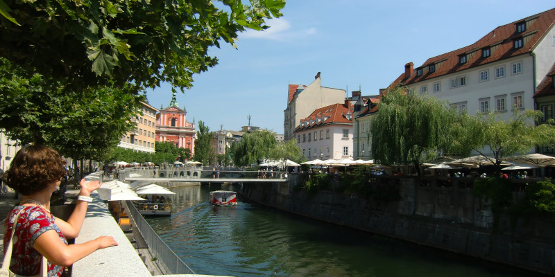 Ljubljana - Bummeln am Kanal entlang